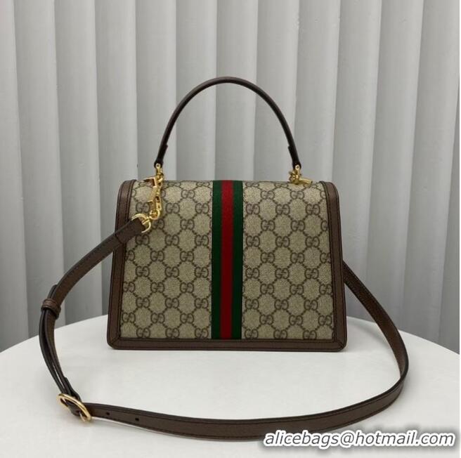 Pretty Style Gucci Ophidia small top handle bag with Web 651055 brown