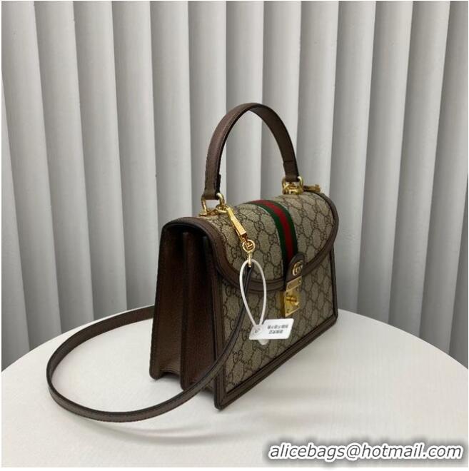 Pretty Style Gucci Ophidia small top handle bag with Web 651055 brown