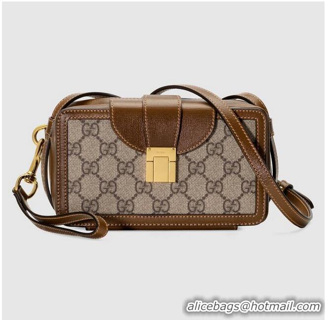 Best Price Gucci GG mini bag with clasp closure 614368 brown