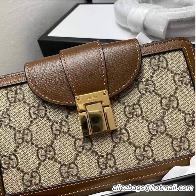 Best Price Gucci GG mini bag with clasp closure 614368 brown