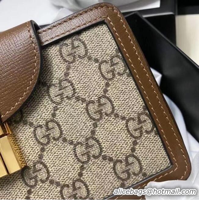 Best Price Gucci GG mini bag with clasp closure 614368 brown