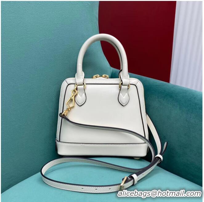 Super Quality Gucci Horsebit 1955 mini top handle bag 640716 white