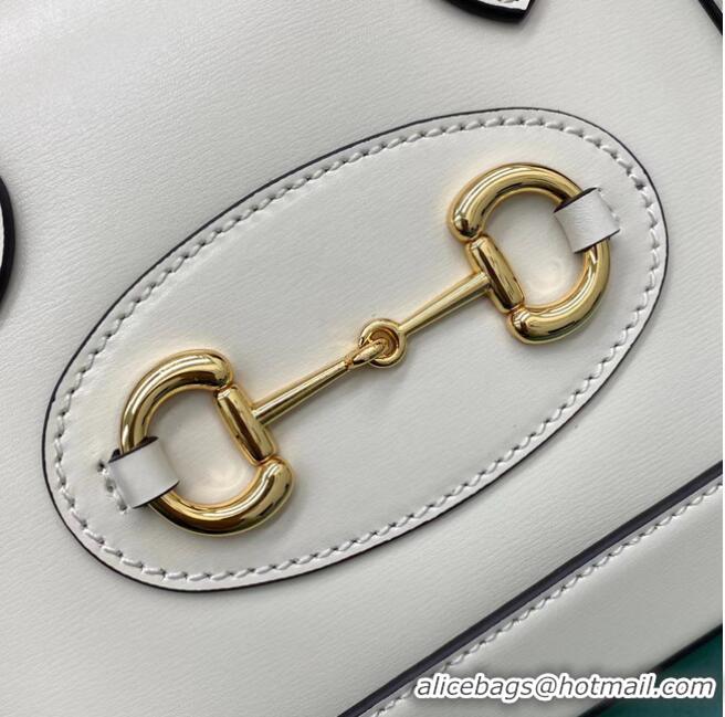 Super Quality Gucci Horsebit 1955 mini top handle bag 640716 white