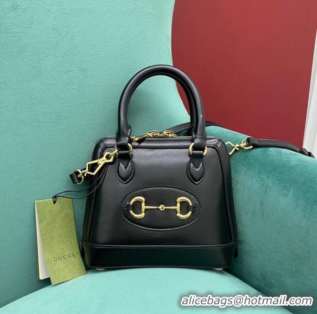 Popular Style Gucci Horsebit 1955 mini top handle bag 640716 black