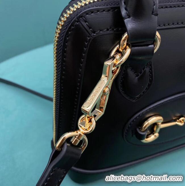 Popular Style Gucci Horsebit 1955 mini top handle bag 640716 black