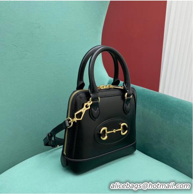 Popular Style Gucci Horsebit 1955 mini top handle bag 640716 black