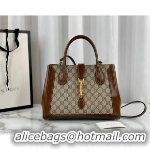 Good Quality Gucci Jackie 1961 medium tote bag 649016 brown