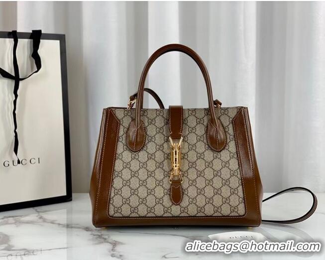 Good Quality Gucci Jackie 1961 medium tote bag 649016 brown