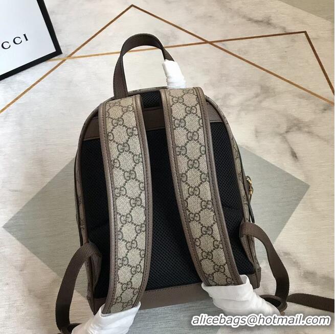 Buy Fashionable Gucci GG Supreme canvas backpack 552884 brown