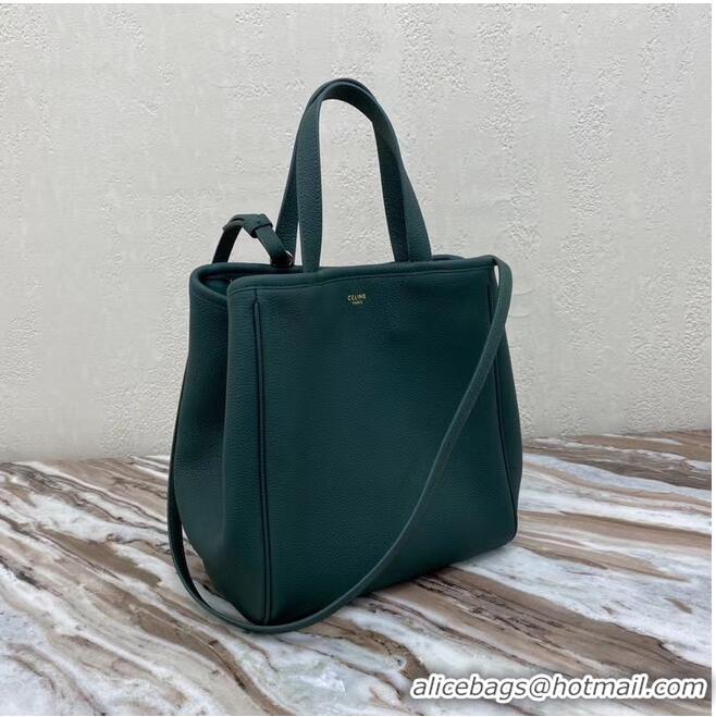 Promotional Celine LARGE SOFT BAG IN SUPPLE GRAINED CALFSKIN 55825 blackish green