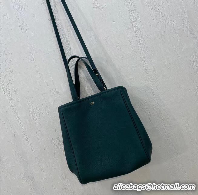 Promotional Celine LARGE SOFT BAG IN SUPPLE GRAINED CALFSKIN 55825 blackish green