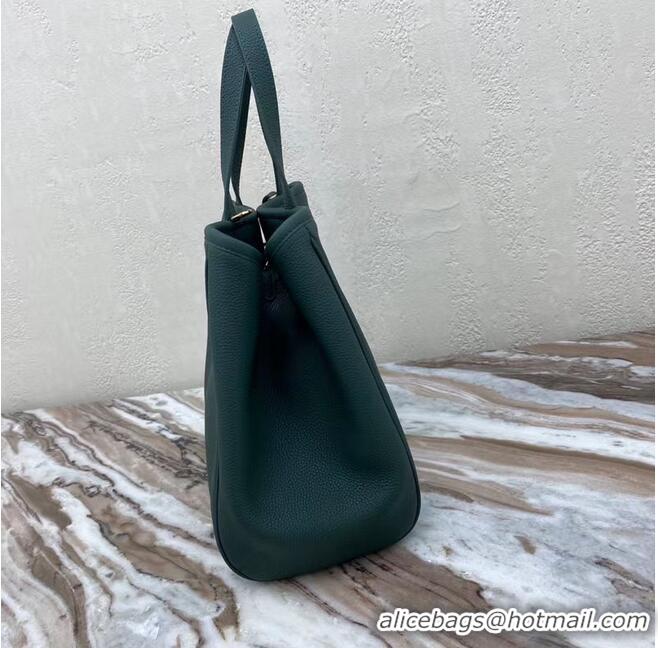 Promotional Celine LARGE SOFT BAG IN SUPPLE GRAINED CALFSKIN 55825 blackish green