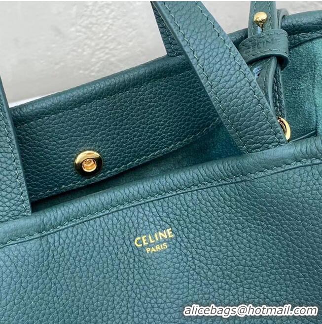 Promotional Celine LARGE SOFT BAG IN SUPPLE GRAINED CALFSKIN 55825 blackish green