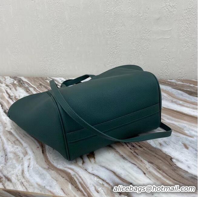 Promotional Celine LARGE SOFT BAG IN SUPPLE GRAINED CALFSKIN 55825 blackish green