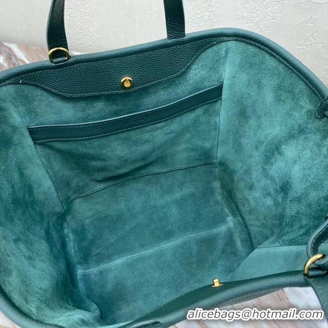 Promotional Celine LARGE SOFT BAG IN SUPPLE GRAINED CALFSKIN 55825 blackish green