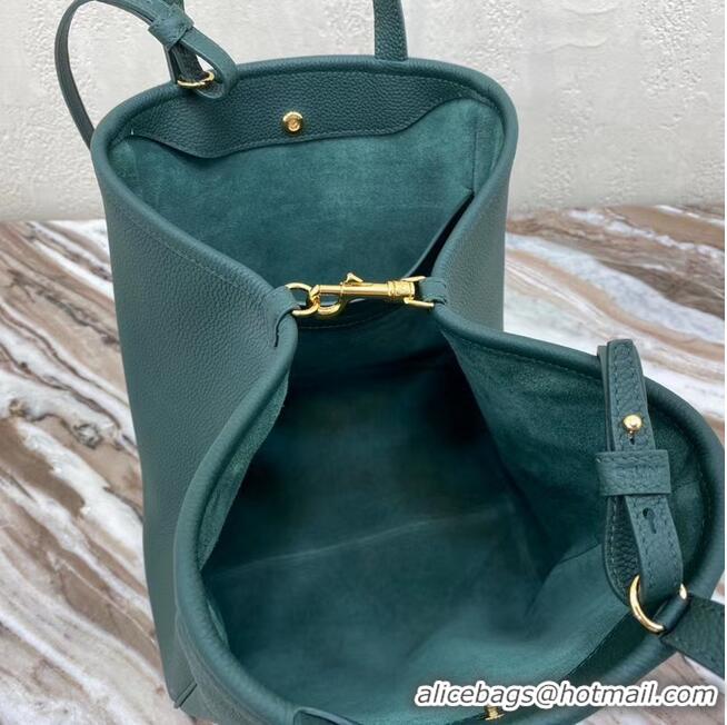 Promotional Celine LARGE SOFT BAG IN SUPPLE GRAINED CALFSKIN 55825 blackish green