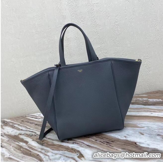 Well Crafted Celine LARGE SOFT BAG IN SUPPLE GRAINED CALFSKIN 55825 dark gray