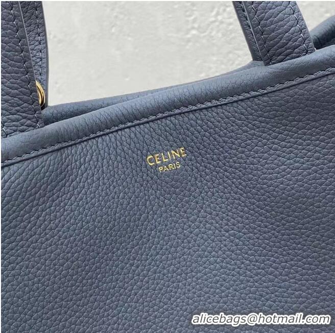 Well Crafted Celine LARGE SOFT BAG IN SUPPLE GRAINED CALFSKIN 55825 dark gray