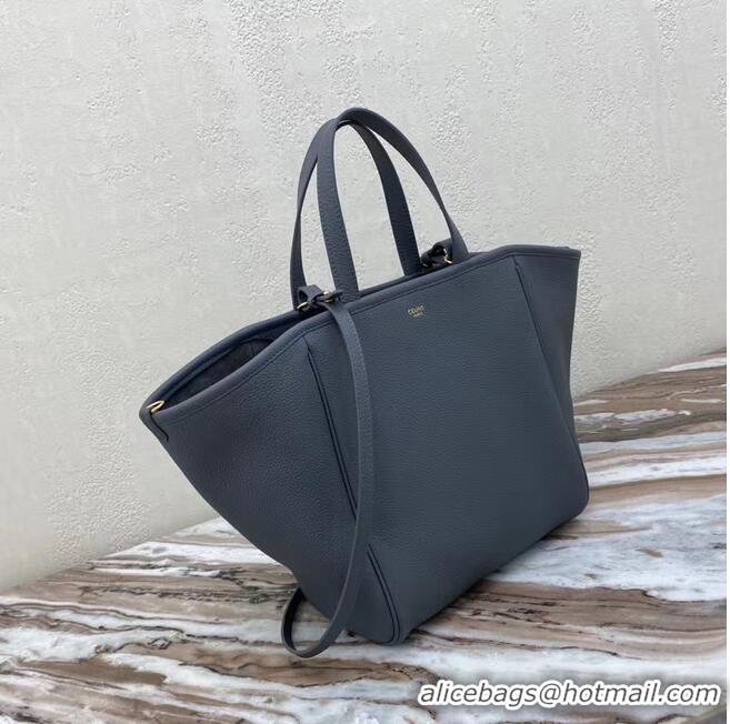 Well Crafted Celine LARGE SOFT BAG IN SUPPLE GRAINED CALFSKIN 55825 dark gray