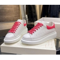 Best Grade Alexander Mcqueen White Silky Calfskin Sneaker 22211 Red