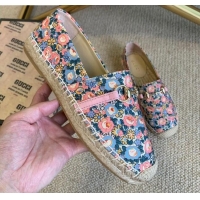 Best Quality Gucci Liberty London Flora Print Canvas Espadrilles 111260 Pink