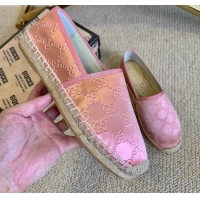 Best Luxury Gucci GG Silk Espadrilles 11264 Pink