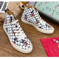 Good Quality Gucci x Disney GG High top Sneakers 111438 White