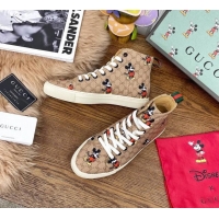 Grade Design Gucci x Disney GG High top Sneakers 111438 Brown