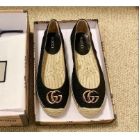 Popular Gucci GG Matelassé Canvas Espadrilles 120101 Black