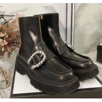 Stylish Gucci Dionysus Shiny Calfskin 20cm Short Boots 120135 Black 