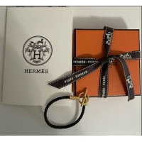 Top Sell Hermes Glenan Braided Bracelet H85230 Black/Gold