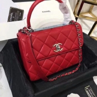 High Quality CHANEL Trendy CC Bag Small Lambskin Leather CH8952 Red Light Gold Hardware 2020