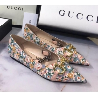 Cute Gucci Liberty London Floral Ballet Flat 120224 Pink