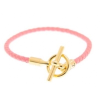 Top Grade Hermes Glenan Braided Bracelet H85230 Light Pink