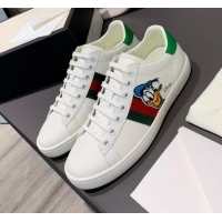 Charming Gucci x Disney Ace Leather Donald Duck Sneaker 0120271 White/Green