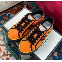 Cute Gucci Tennis 1977 Low-Top Sneakers in Orange Canvas 120315