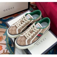 Good Quality Gucci Tennis 1977 Low-Top Sneakers in Beige GG Canvas 120316