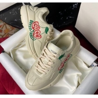 Good Product Gucci Rhyton Sneaker in Apple Print Calfskin 120327