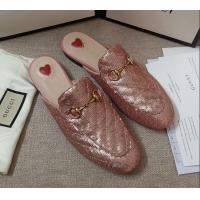 Top Quality Gucci Sequins Slipper 010915 Pink