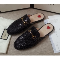 Duplicate Gucci Sequins Slipper 010915 Black