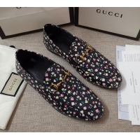 Duplicate Gucci Liberty London Floral Loafers 010925 Black