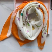 Cheap Price Hermes Knight Silk Twill Square Scarf 90x90cm H2938 Orange 2020