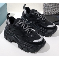 Top Grade Prada Block Sneakers 061506 Black/Silver