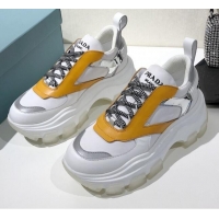 Best Product Prada Block Sneakers 061506 Yellow/Silver/White