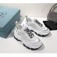 1:1 aaaaa Prada Block Sneakers 061506 Silver/White/Black