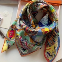 Inexpensive Hermes Exositon Universelle Silk Square Scarf 90x90cm H11210 Orange 2021