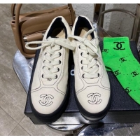 Best Luxury Chanel Vintage Denim Sneakers 111120 White