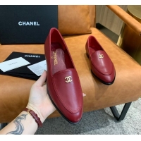 Crafted Chanel Calfskin Loafers with CC Logo Charm G36717 Dark Brown