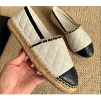 Good Product Chanel Quilted Lambskin Espadrilles G36966 White