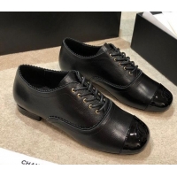 New Style Chanel Calfskin Lace-ups G36483 Black